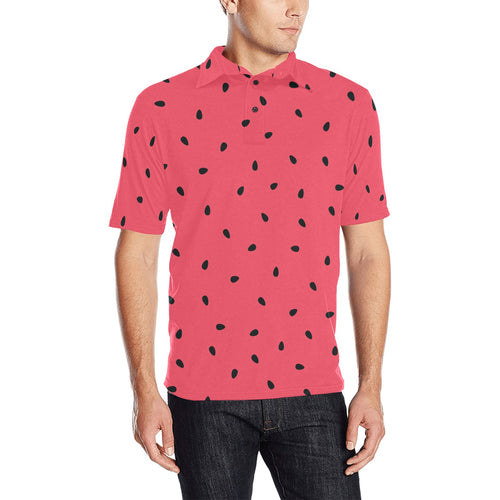watermelon texture background Men's All Over Print Polo Shirt