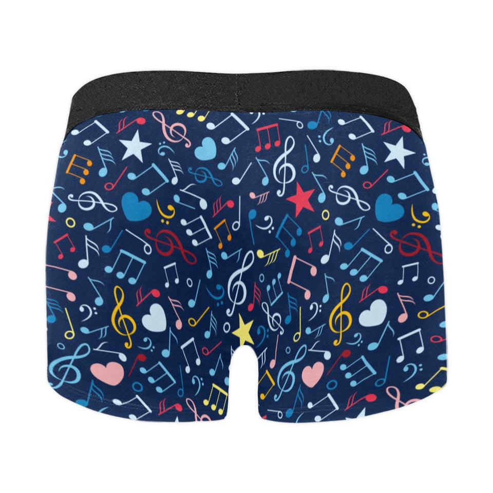 Music Notes Pattern Print Design 03 Men's All Over Print Boxer Briefs Men's Underwear