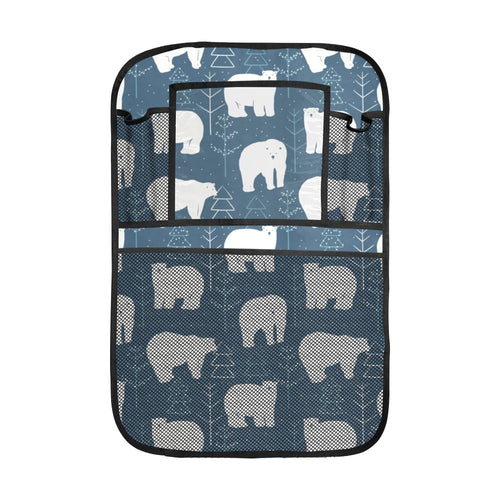 polar bear mother her child pattern Car Seat Back Organizer