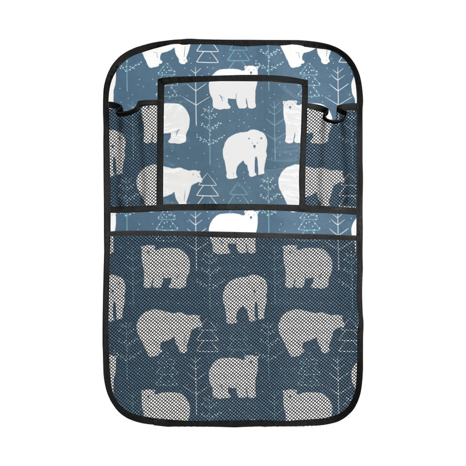 polar bear mother her child pattern Car Seat Back Organizer