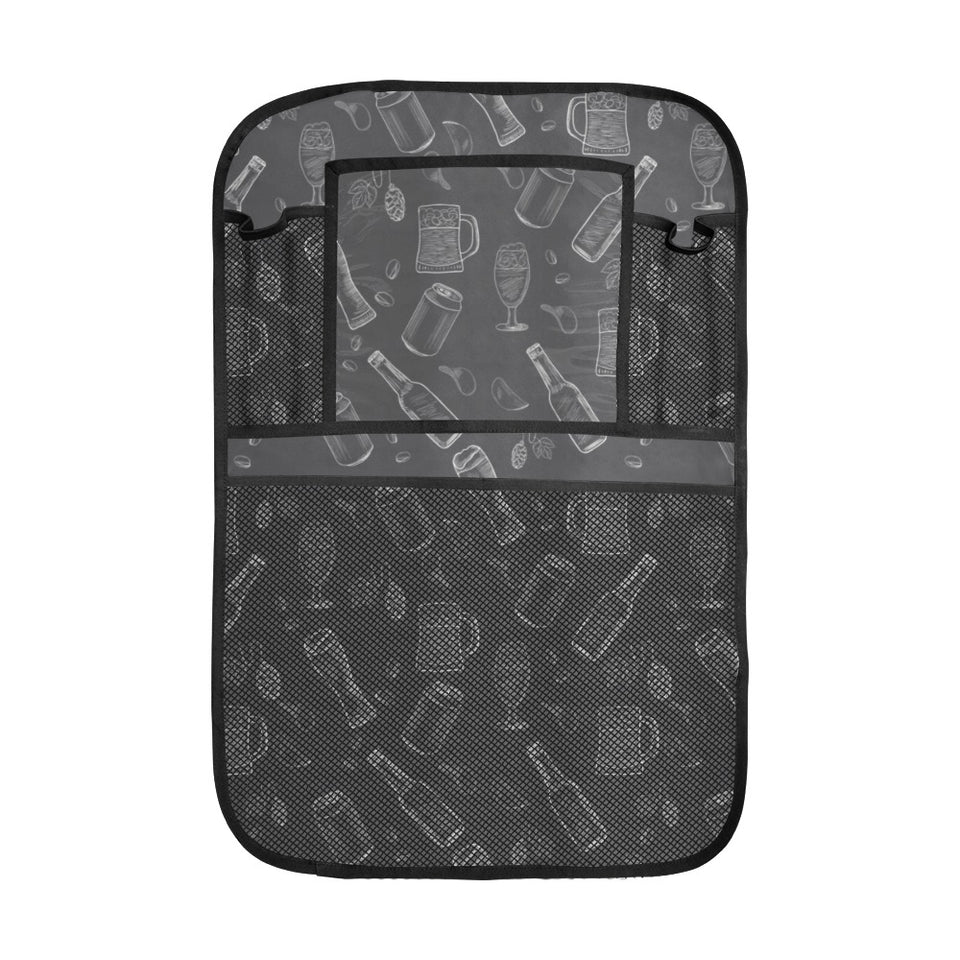 Beer hand drawn pattern Car Seat Back Organizer
