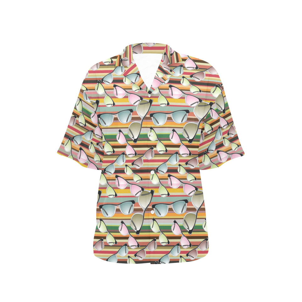 Sun Glasses Pattern Print Design 02 Women's All Over Print Hawaiian Shirt