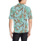Monkey Palm tree background Men's All Over Print Polo Shirt