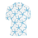 Watercolor starfish pattern Men's All Over Print Polo Shirt