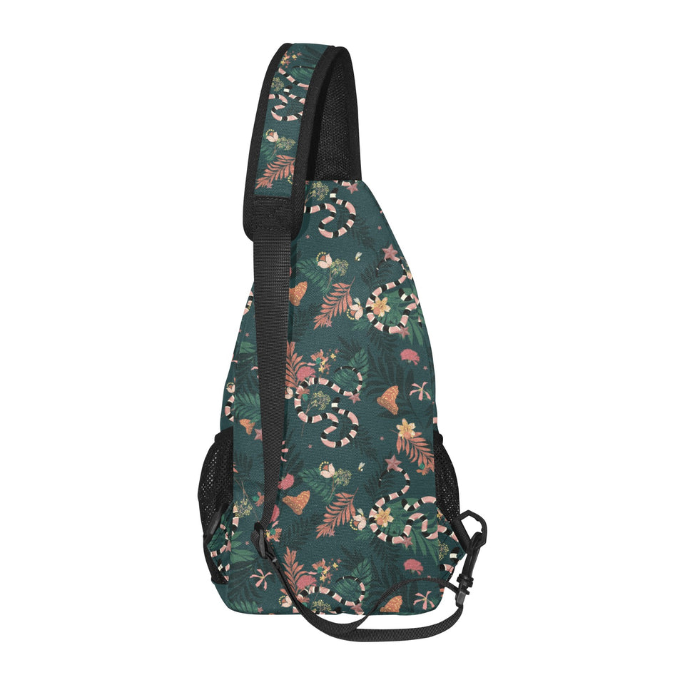 Snake forest pattern All Over Print Chest Bag