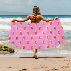 Pancake Pattern Print Design 04 Beach Towel
