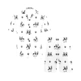 Cute french bulldog paw pattern Men's V-Neck Short Pajama Set