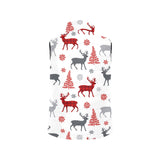 Deer tree snowflakes chrismas pattern Women's Padded Vest