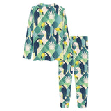 Toucan tropical leaves design pattern Women's All Over Print Pajama Set