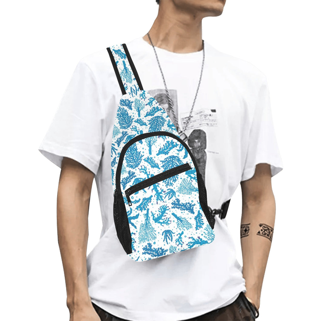 Coral Reef Pattern Print Design 01 All Over Print Chest Bag
