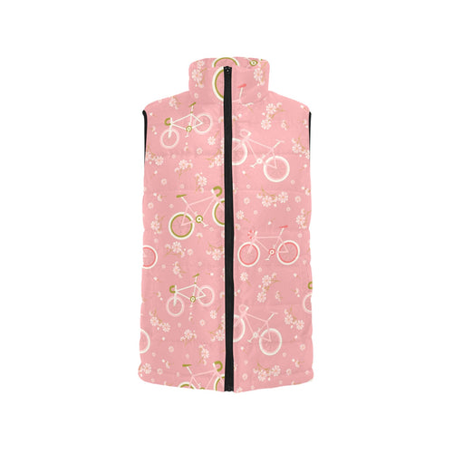 Bicycle Pattern Print Design 02 Men's Padded Vest