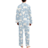 Cute polar bears Christmas decoration pattern Men's Long Pajama Set