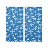 Airplane pattern in the sky Gauze Curtain