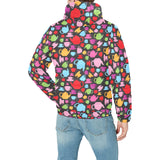 Tea pots Pattern Print Design 01 Men's Padded Hooded Jacket