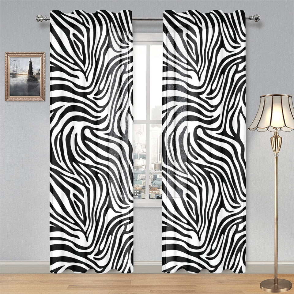 Zebra skin pattern Gauze Curtain