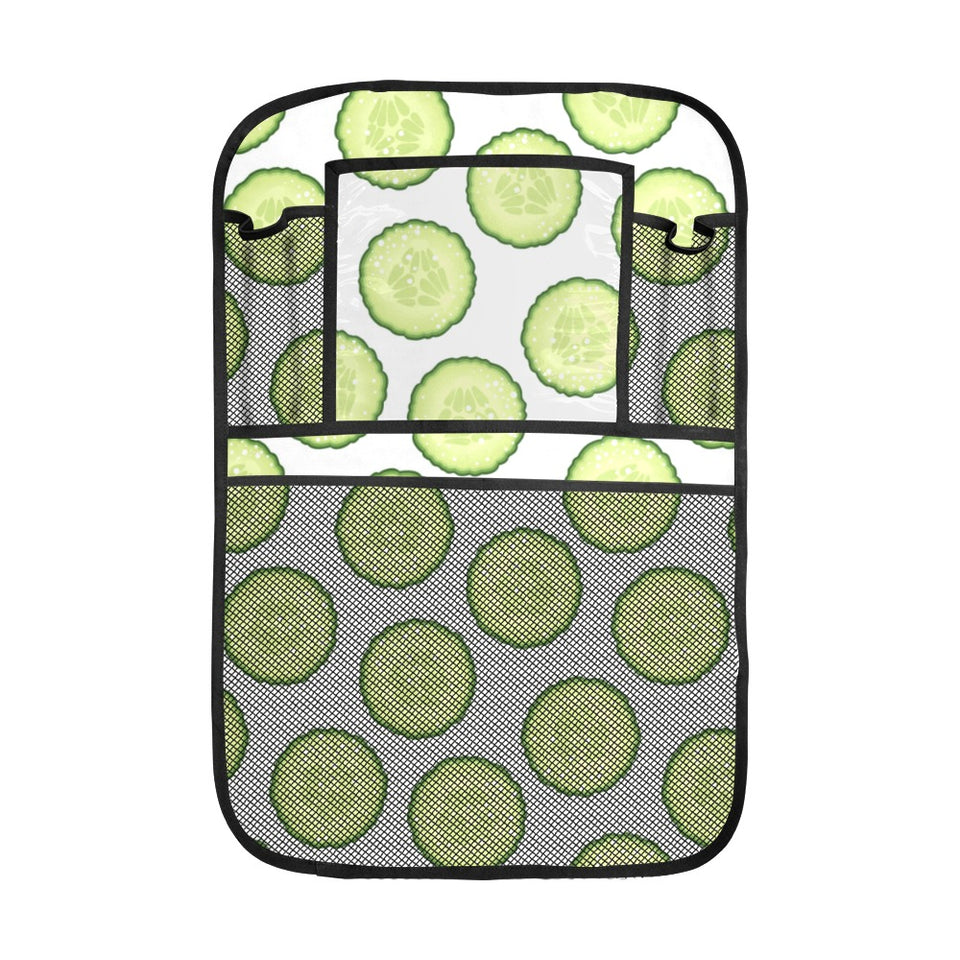 Cucumber slices pattern Car Seat Back Organizer