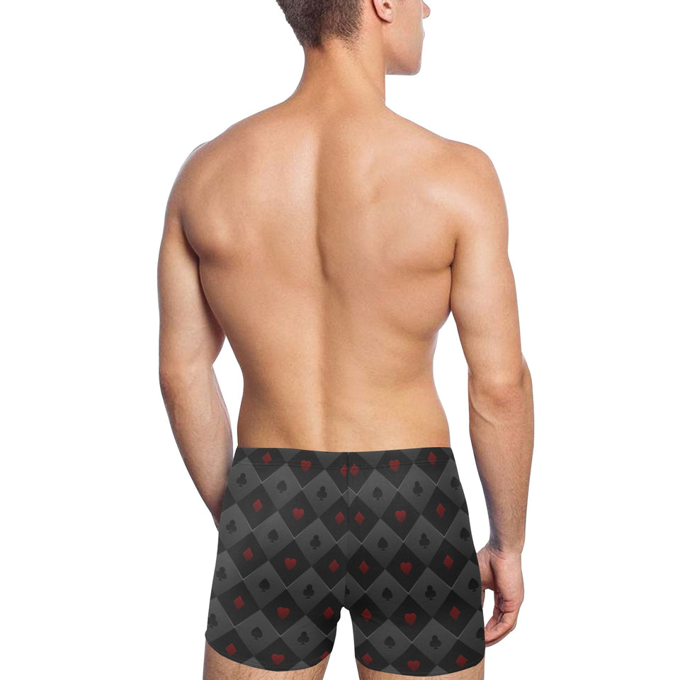 Casino Cards Suits Pattern Print Design 05 Men's Swimming Trunks