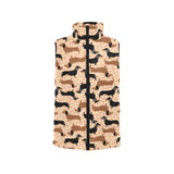 Dachshund floral background Women's Padded Vest