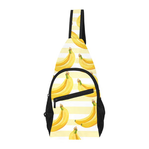 Banana pattern blackground All Over Print Chest Bag