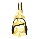 Banana pattern blackground All Over Print Chest Bag