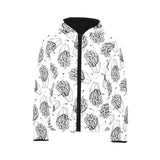 Hand drawn french fries pattern Kids' Boys' Girls' Padded Hooded Jacket