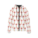 Daruma japanese wooden doll Women's Padded Hooded Jacket