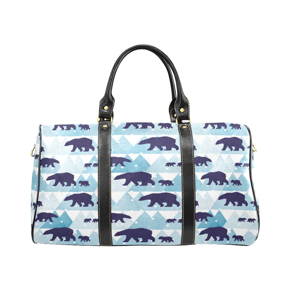 polar bear winter snow pattern Travel Bag