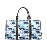 polar bear winter snow pattern Travel Bag