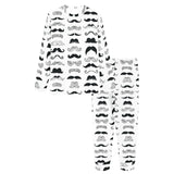 Mustache Beard Pattern Print Design 04 Women's All Over Print Pajama Set