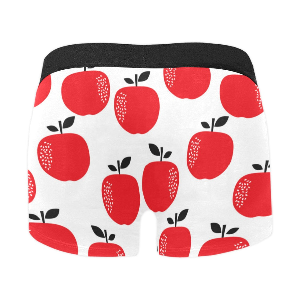 red apples white background Men's All Over Print Boxer Briefs Men's Underwear