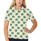 Snail Pattern Print Design 04 Women's All Over Print Polo Shirt
