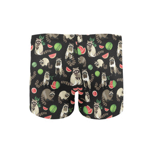 Raccoon watermelon pattern Men's Swimming Trunks