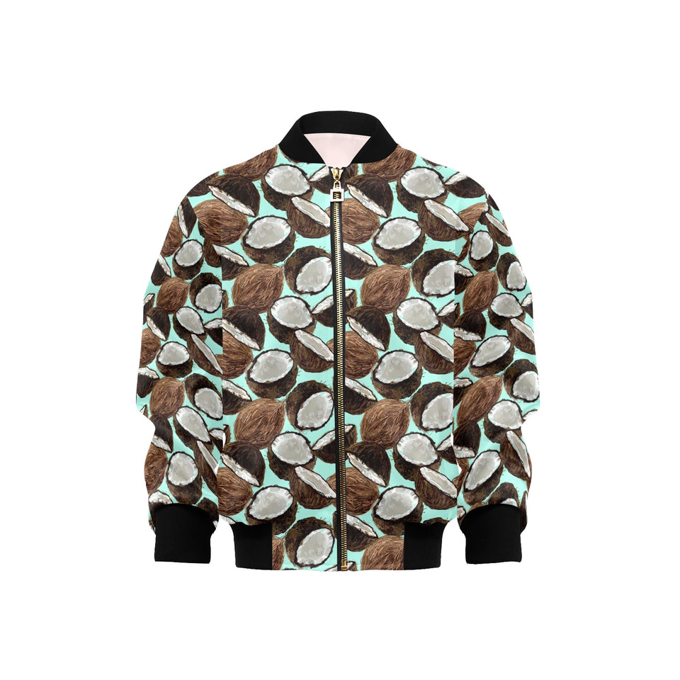 Coconut Pattern Print Design 03 Kids' Boys' Girls' Bomber Jacket