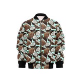 Coconut Pattern Print Design 03 Kids' Boys' Girls' Bomber Jacket