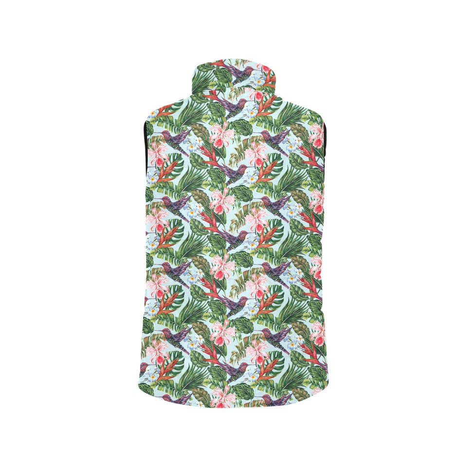 Hummingbird Pattern Print Design 05 Men's Padded Vest