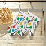 Darts Pattern Print Design 03 Heat Resistant Oven Mitts