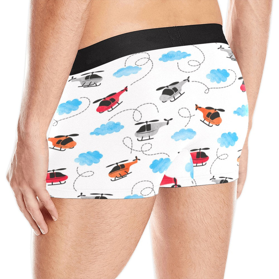 Watercolor helicopter cloud pattern Men's All Over Print Boxer Briefs Men's Underwear