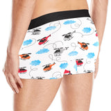 Watercolor helicopter cloud pattern Men's All Over Print Boxer Briefs Men's Underwear