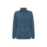 Swordfish Pattern Print Design 02 Women's Long Sleeve Polo Shirt
