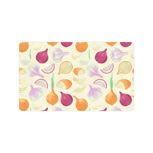 Onion garlic white red pattern Doormat