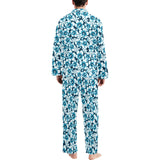 Hibiscus Pattern Print Design 04 Men's Long Pajama Set