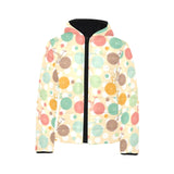 Bicycle Pattern Print Design 01 Kids' Boys' Girls' Padded Hooded Jacket