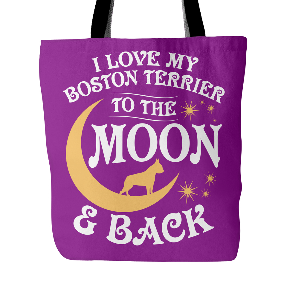 Tote Bag-I Love My Boston Terrier To The Moon & Back ccnc003 dg0059