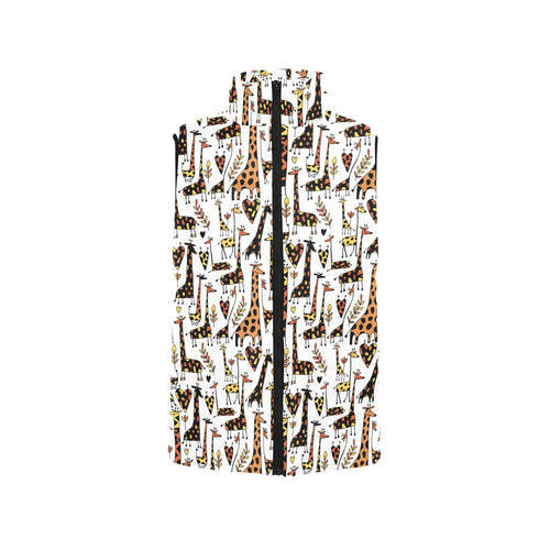 Giraffe Pattern Print Design 05 Women's Padded Vest