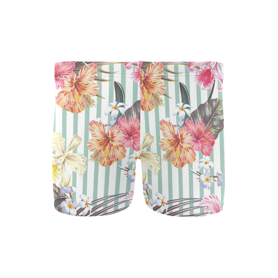 Colorful orchid flower pattern Men's Swimming Trunks
