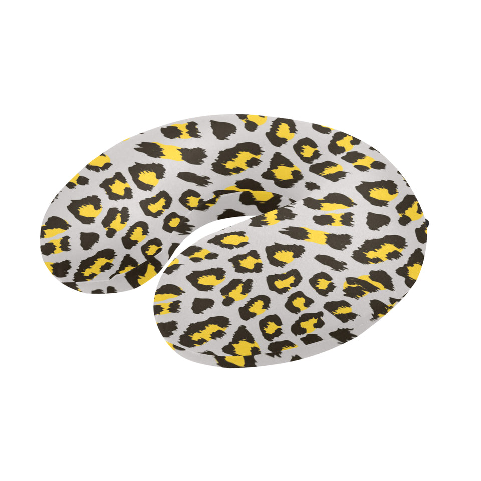 Gray Leopard print pattern U-Shaped Travel Neck Pillow