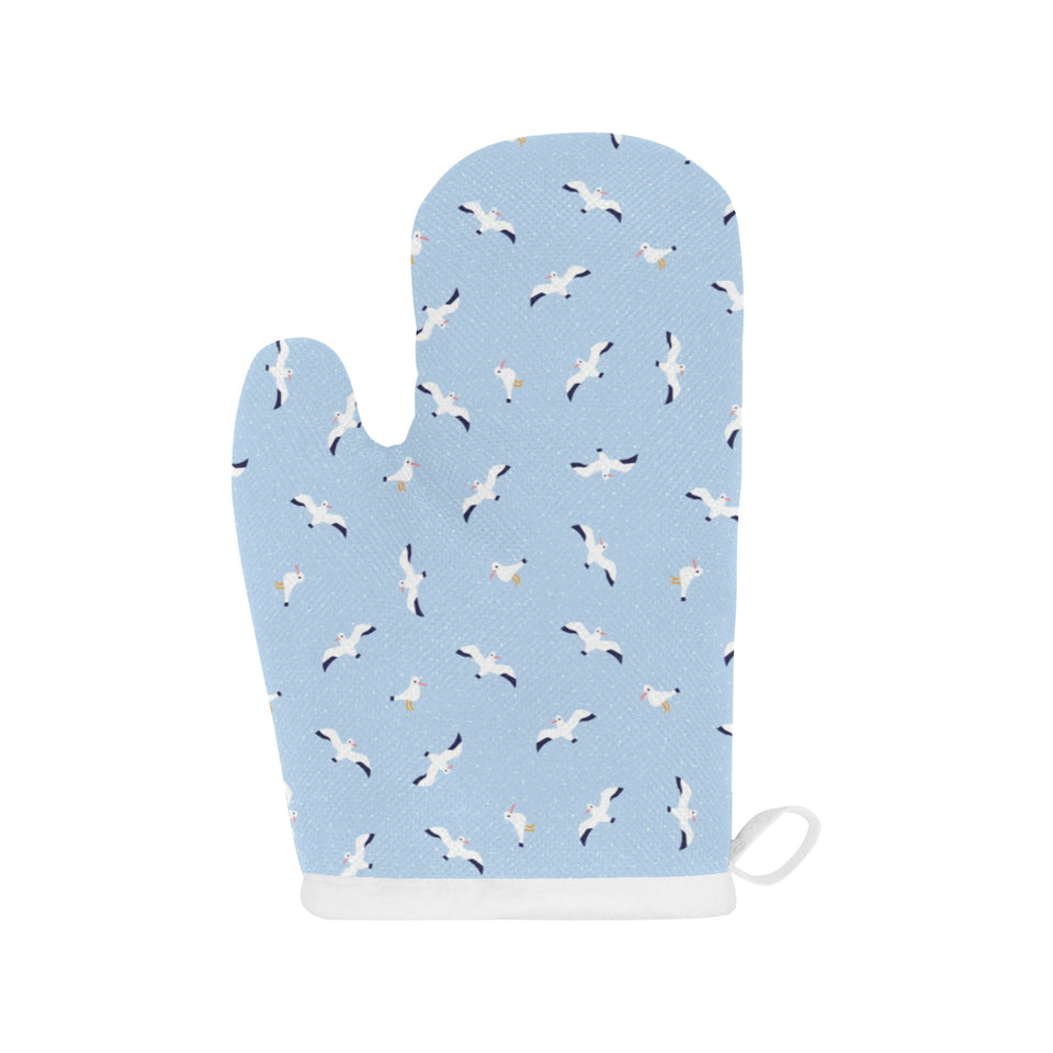 Seagull Pattern Print Design 02 Heat Resistant Oven Mitts