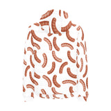 Sausage Pattern Print Design 04 Men's Padded Hooded Jacket