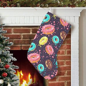 Colorful donut glaze pattern Christmas Stocking