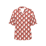 Fire flame symbol design pattern Women's All Over Print Hawaiian Shirt